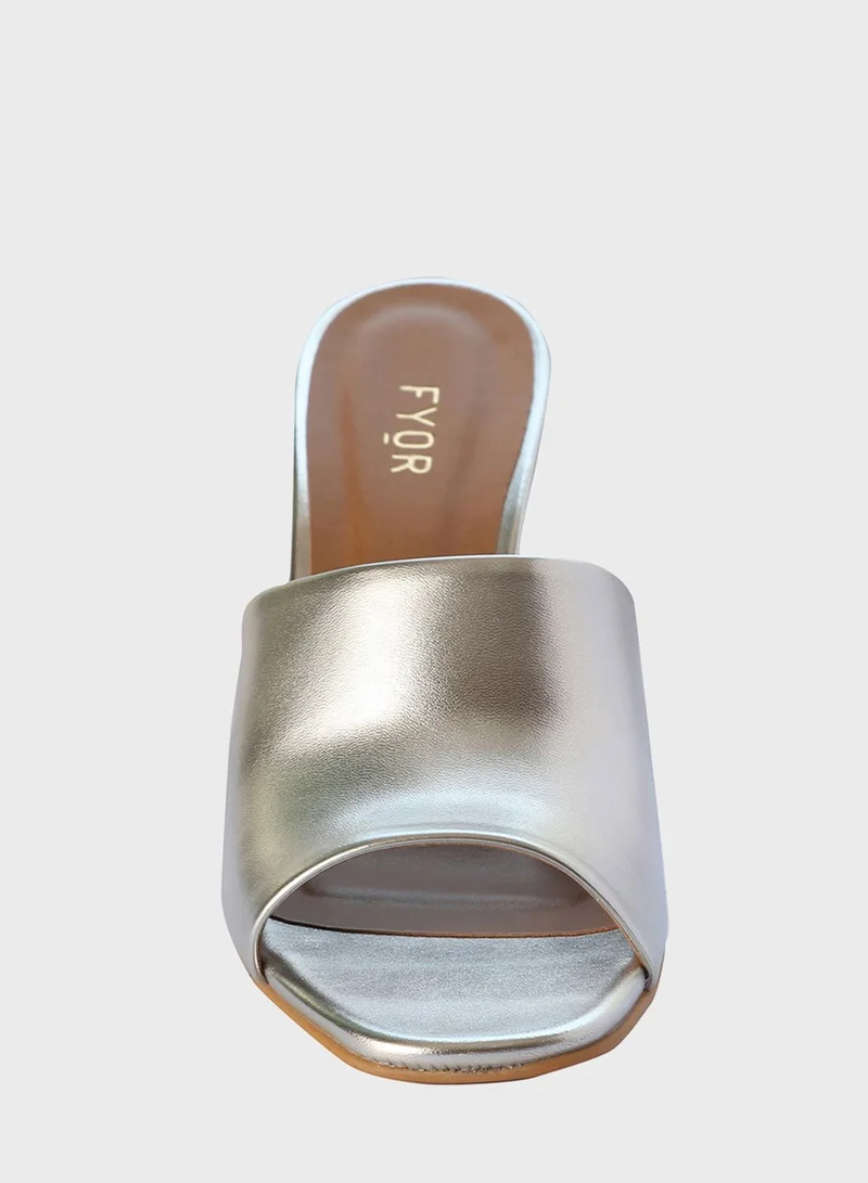 FYOR Block Mid Heel Sandals