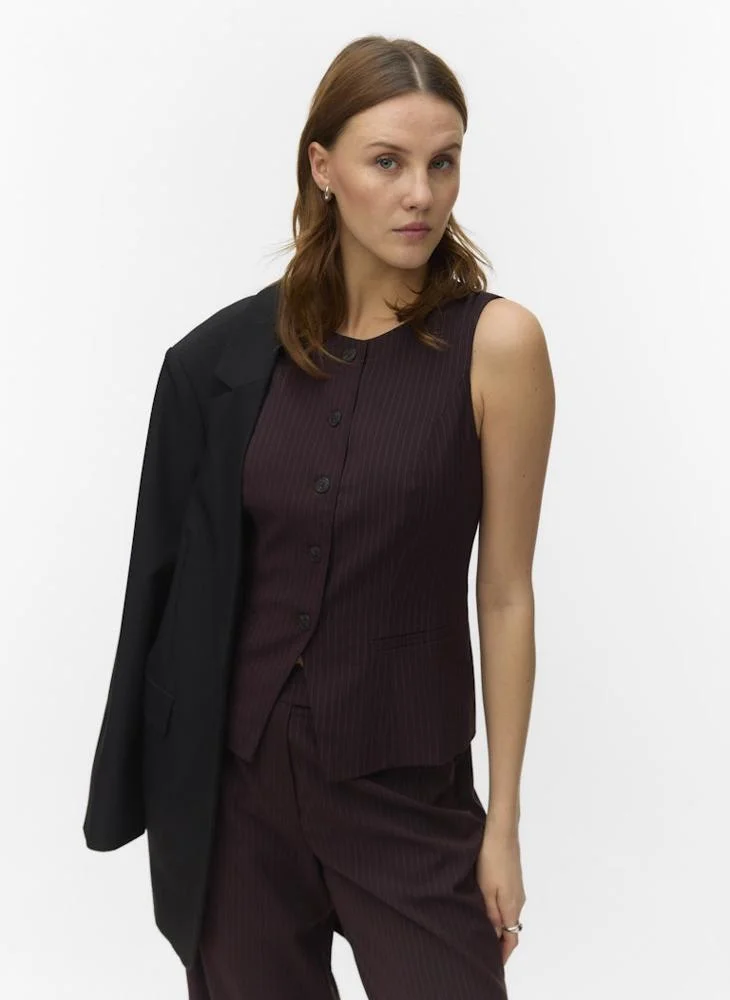 Riva Pinstripe Single Breasted Waistcoat