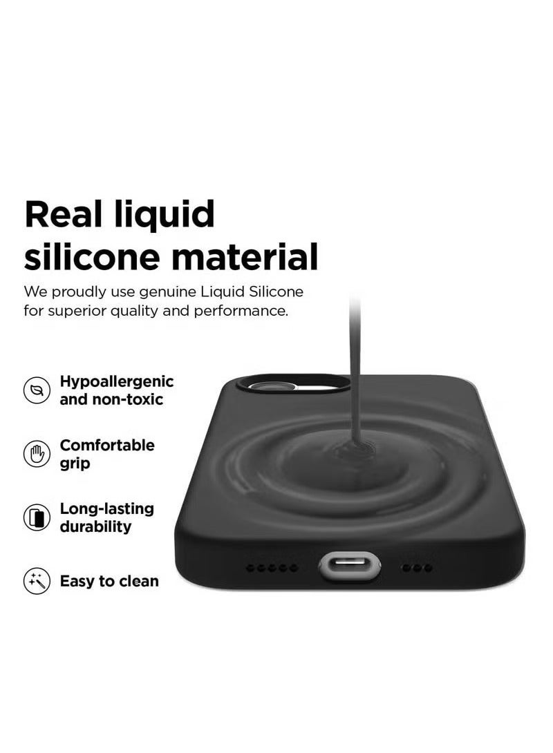 JAJEEK iPhone 16e Case Cover 6.1-Inch – Premium Silicone Protective Phone Case with Soft Microfiber Lining, Anti-Scratch Shockproof Bumper, Slim Fit Drop Protection, Durable & Lightweight Grip-Friendly Cover for iPhone 16e – Daily Use & Stylish Design Black - Image 3