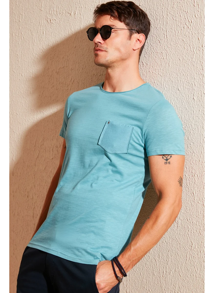 Buratti 100% Cotton Crew Neck Pocket T Shirt Men's T Shirt 5902000