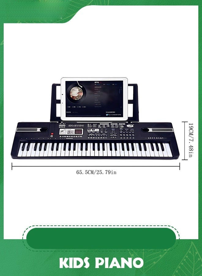 Arabest 61 keys piano keyboard,Electronic Digital Piano with Built-In Speaker Microphone, Sheet Stand and Power Supply, Portable piano Keyboard Gift for Beginners - Image 2