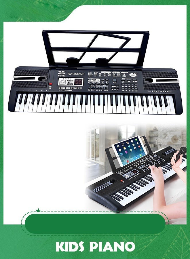 Arabest 61 keys piano keyboard,Electronic Digital Piano with Built-In Speaker Microphone, Sheet Stand and Power Supply, Portable piano Keyboard Gift for Beginners - Image 1