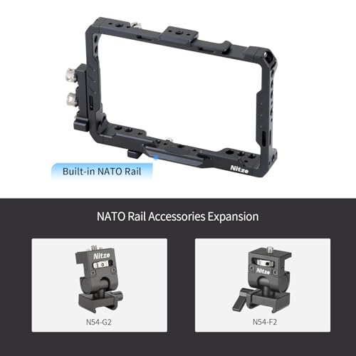 Nitze Monitor Cage for Blackmagic Video Assist 5" 12G / 3G, with HDMI and USB-C Cable Clamps - JT-B01A - Image 5