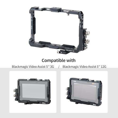 Nitze Monitor Cage for Blackmagic Video Assist 5" 12G / 3G, with HDMI and USB-C Cable Clamps - JT-B01A - Image 3