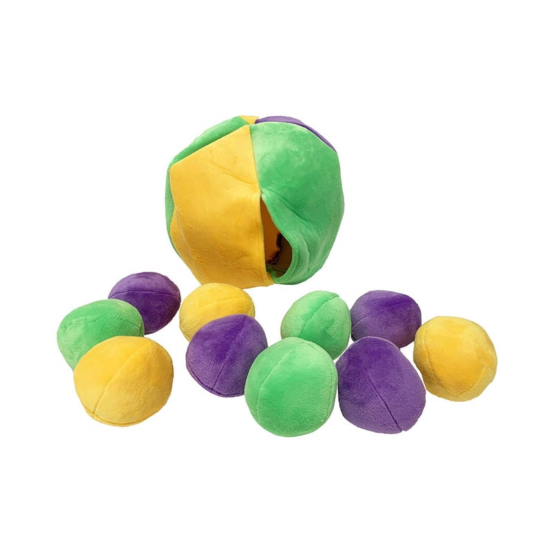 Midlee Hide a Ball Puzzle Dog Toy with 10 Plush Squeaker Balls Small - Image 2
