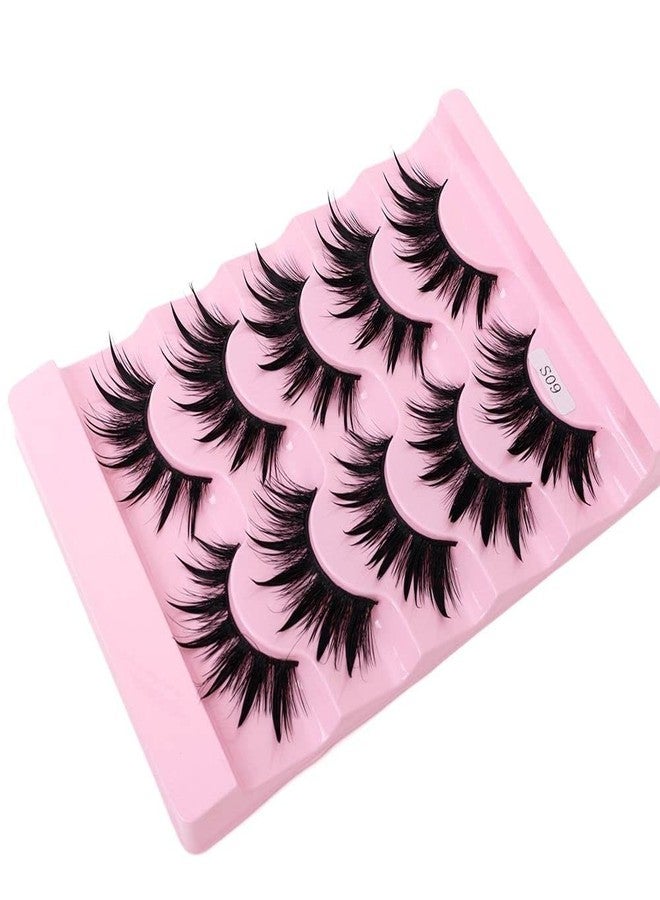 beyonday 5 Pairs Thai Style Spiky Lashes 3D Wet Look Long Manga Lashes Cosplay Anime Lashes Japanese Makeup 3D Little Devil Dramatic Beauty Eye Lash for Halloween Masquerade Party - Image 5