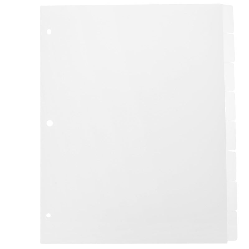 Frosted Loose Leaf Binder Dividers Refill Tabs 3 Hole for 3 Ring Binders Notebooks - Image 2