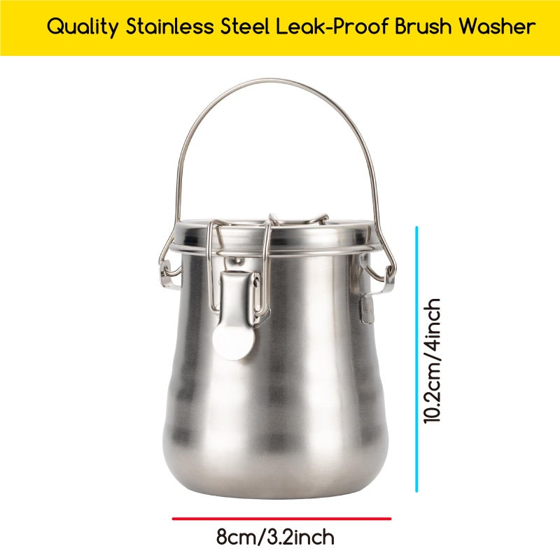 MEEDEN Portable Paint Brush Washer: Stainless Steel Artist Brush Cleaner for Oil & Acrylic Painting - Medium - Image 2