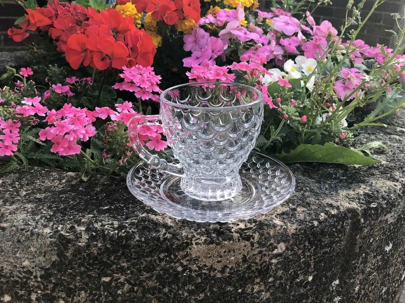 bellemax Clear Classic Glass Tea Coffee Cup and Saucer Set for Espresso Cappuccino hot Chocolate Green Tea and More 6 Cups and 6 Saucers Set of 66 Cup 6 Saucer - Image 3