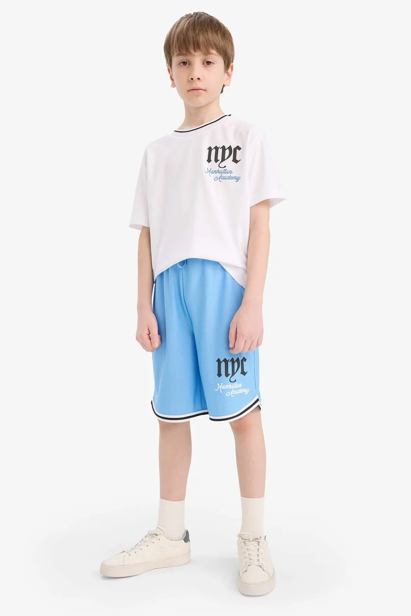 DeFacto Boy Printed T-Shirt Shorts 2 Piece Set