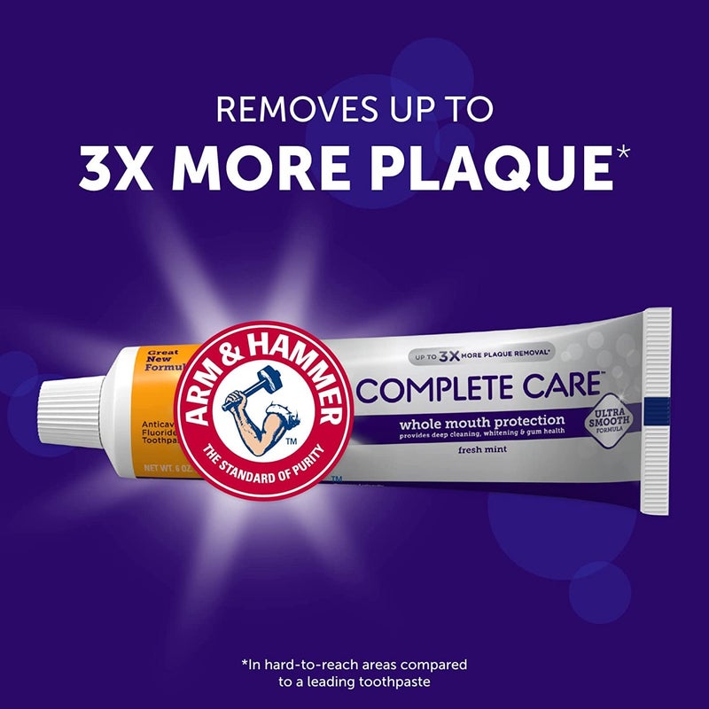 Arm & Hammer Complete Care Stain Defense Fluoride Anticavity Toothpaste, 6 oz (Pack of 6) (Packaging May Vary) (Packaging May Vary) - Image 3