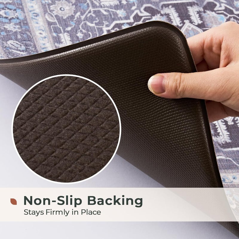 Fresh Mint Anti Fatigue Kitchen Mats Set 2 PCS, Waterproof & Non-Skid Medallion Kitchen Rugs, Cushioned Kitchen Floor Mats for Standing Washable Comfort Kitchen Runners for Lanudry, Office, Sink - Image 5