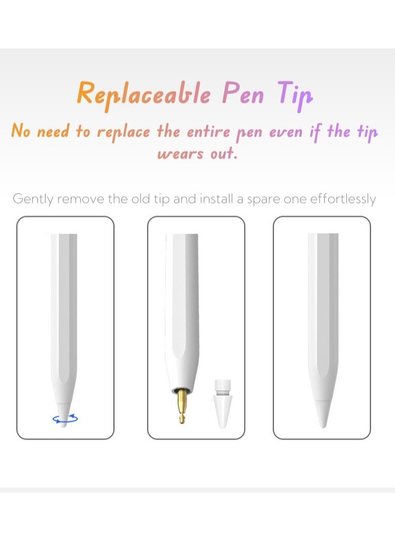 LumsAura Magnetic Stylus Pen for iPad – Magnetic Charging, Real-Time Battery Display, Type-C Fast Charging, Palm Rejection, Long Battery Life, and Auto Sleep Function  - Image 5