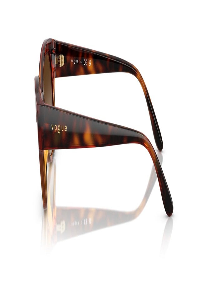Vogue Eyewear VO5638SU Universal Fit Sunglasses, Dark Havana/Brown Gradient, 55 mm - Image 3