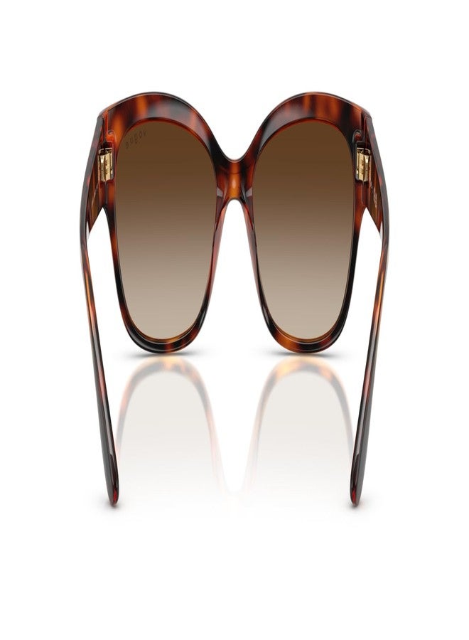 Vogue Eyewear VO5638SU Universal Fit Sunglasses, Dark Havana/Brown Gradient, 55 mm - Image 4