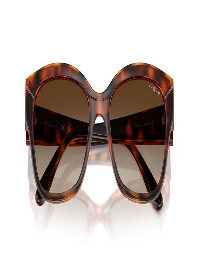 Vogue Eyewear VO5638SU Universal Fit Sunglasses, Dark Havana/Brown Gradient, 55 mm - Image 5