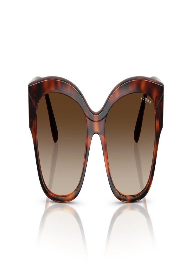 Vogue Eyewear VO5638SU Universal Fit Sunglasses, Dark Havana/Brown Gradient, 55 mm - Image 1
