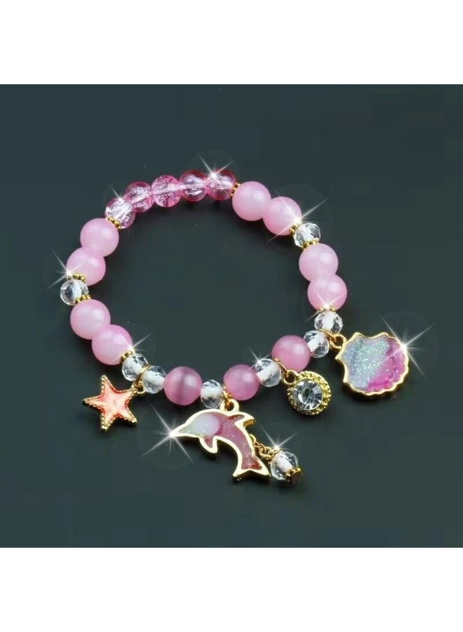 Goolsky Mixed Color Delicate Beaded Bracelet - Star and Dolphin Charms - Perfect for a Beach Vacation - Image 5
