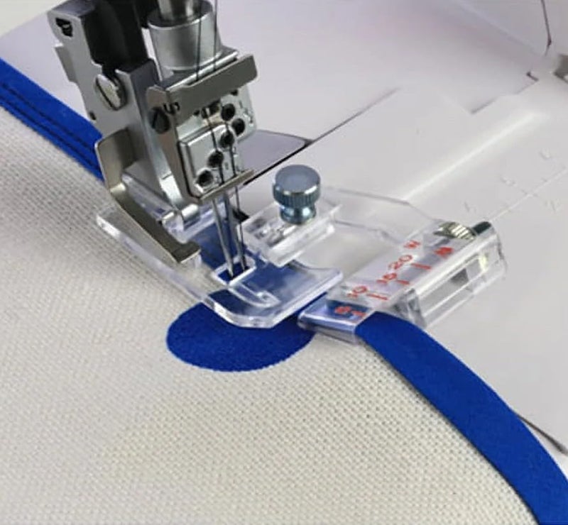 Zenith Bias Tape & Gathering Presser Foot Combo - Snap-On for Low Shank Machines | Fits Usha Janome, Brother, Singer | for Bias Binding, Ruffles & Pleats | (Bias Tape Foot & Gathering) - Image 2