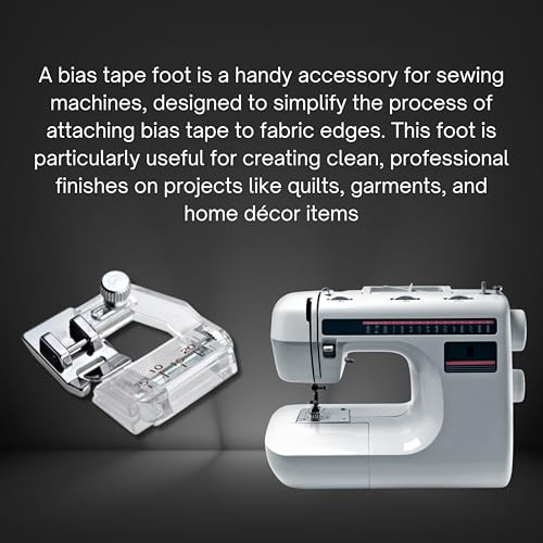 Zenith Bias Tape & Gathering Presser Foot Combo - Snap-On for Low Shank Machines | Fits Usha Janome, Brother, Singer | for Bias Binding, Ruffles & Pleats | (Bias Tape Foot & Gathering) - Image 3