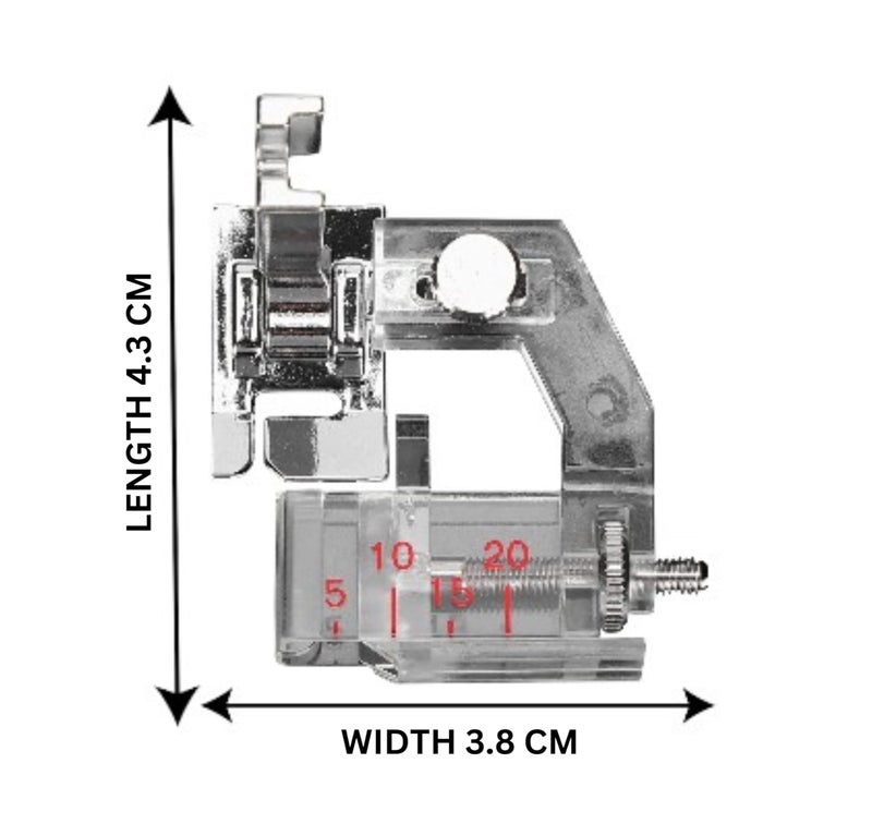 Zenith Bias Tape & Gathering Presser Foot Combo - Snap-On for Low Shank Machines | Fits Usha Janome, Brother, Singer | for Bias Binding, Ruffles & Pleats | (Bias Tape Foot & Gathering) - Image 5