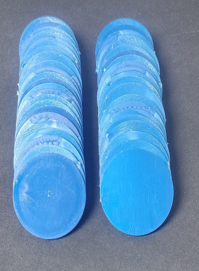 MOREL Blue Plain Big Plastic Token Coin Chips USE for Board Games, Restaurant, School, Shop, CANTIN, College ETC | 50 Coin |40MM. - Image 1