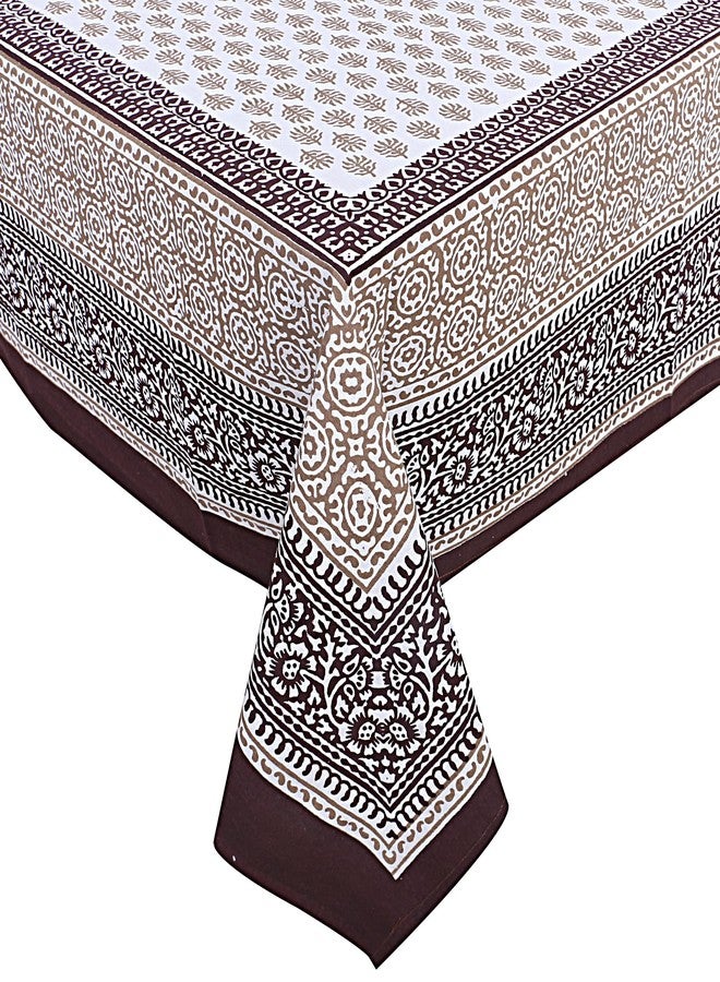 Texstylers Table Cloth | Table Cloth for 6 Seater Dining Table| Dining Table Cover 6 Seater | Table Cover 6 Seater | Dining Table Cover | Rectangle, Cotton,150 cm X 225 cm (Chocolate Brown) - Image 3