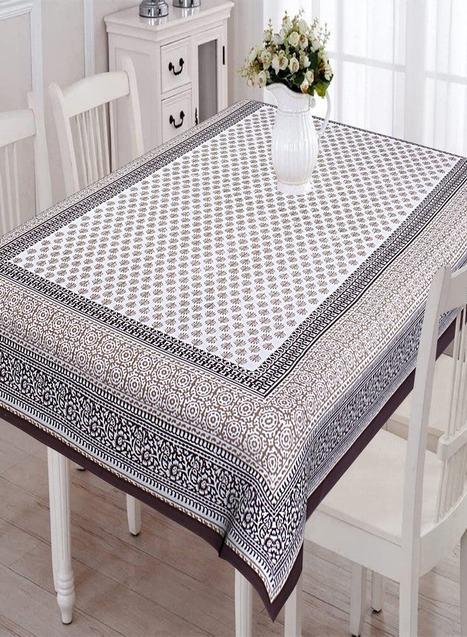 Texstylers Table Cloth | Table Cloth for 6 Seater Dining Table| Dining Table Cover 6 Seater | Table Cover 6 Seater | Dining Table Cover | Rectangle, Cotton,150 cm X 225 cm (Chocolate Brown) - Image 1