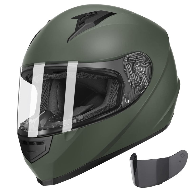 GLX GX11 Compact Motorcycle Helmet - Camo, Small - Full Face w/ Tinted Visor, DOT Approved - Image 5
