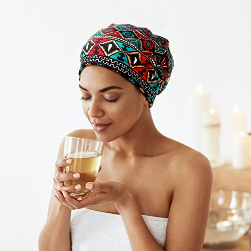 Sintege 6 Pcs Satin Lined Bonnet Sleep Chemo Hat Stretch Cancer Cap for Women Men Cancer Patient African Silk Soft BeanieRetro Patterns - Image 3