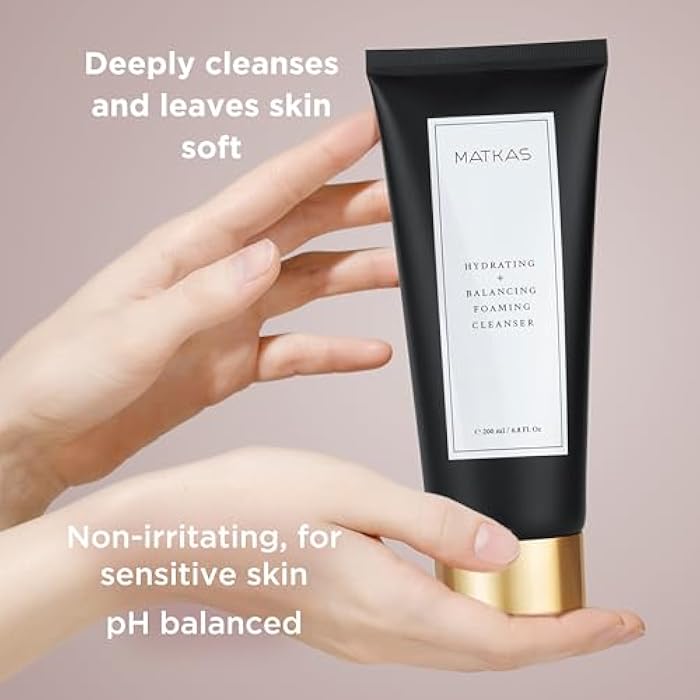 MATKAS Korean Facial Cleanser with Cocoa Seed Extract 6 Fl. Oz. - Hydrating Foaming Gel - 6 Ceramides, 6 Types of Hyaluronic Acid, Gentle Deep Cleansing Korean Face Wash, Moisturizing Face Cleanser - Image 3