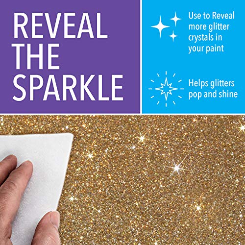 IMPRESA Paint Buffing Pads for Glitter Wall - 3-Pack Oversized 4 x 6 in Assorted - Enhance Twinkle & Shine - Finishing Pads for Glitter Paint - Compatible with Rust-Oleum & Valspar - Image 3