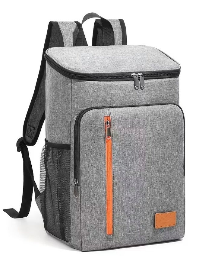 Happy Home 18L Insulated Cooler Backpack for Women & Men – Stylish Portable Fresh-Keeping Bag with Multiple Compartments, Mesh Side Pockets & Front Zipper Pocket – Padded Adjustable Shoulder Straps – Ideal for Picnic, Camping, Travel, Hiking & Festivals - Image 5