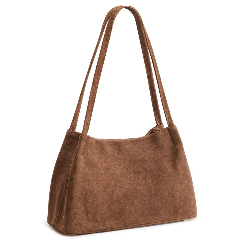 Kattee Leather Purses and Handbags for Women, Soft Genuine Suede Leather Shoulder Hobo Bags with Top Magnetic Snap Closure - Image 1