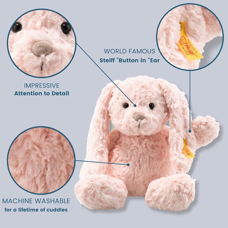 Steiff Tilda Rabbit, Premium Rabbit Stuffed Animal, Rabbit Toys, Stuffed Rabbit, Rabbit Plush, Cute Plushies, Plushy Toy for Girls Boys and Kids, Soft Cuddly Friends (Pink, 12") - Image 2