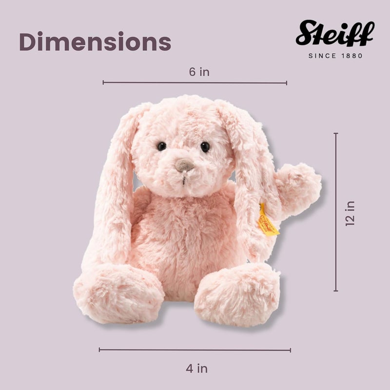 Steiff Tilda Rabbit, Premium Rabbit Stuffed Animal, Rabbit Toys, Stuffed Rabbit, Rabbit Plush, Cute Plushies, Plushy Toy for Girls Boys and Kids, Soft Cuddly Friends (Pink, 12") - Image 4