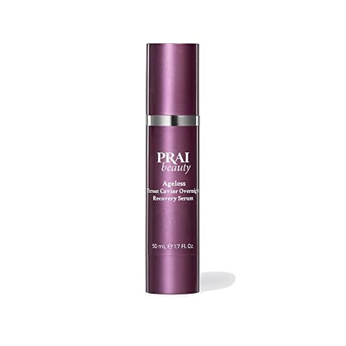 PRAI Beauty Ageless Throat Caviar Overnight Recovery Serum for Instantly Ageless Neck, Neck Firming and Tightening Serum, 1.7 Oz - Image 1