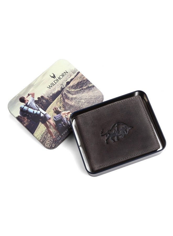 WildHorn¬Æ Bull Hunter Leather Wallet for Men (Grey) - Image 2