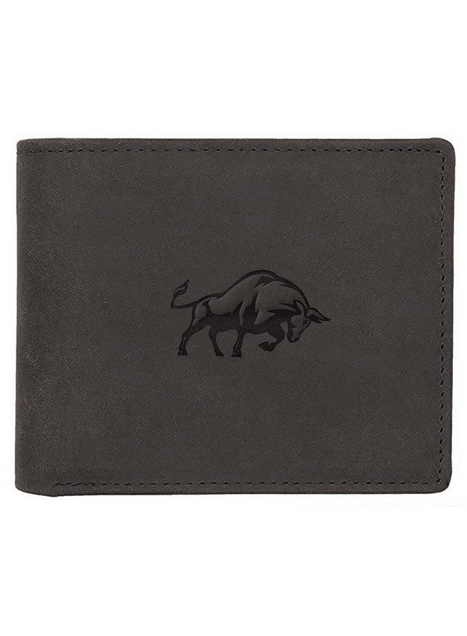WildHorn¬Æ Bull Hunter Leather Wallet for Men (Grey) - Image 1