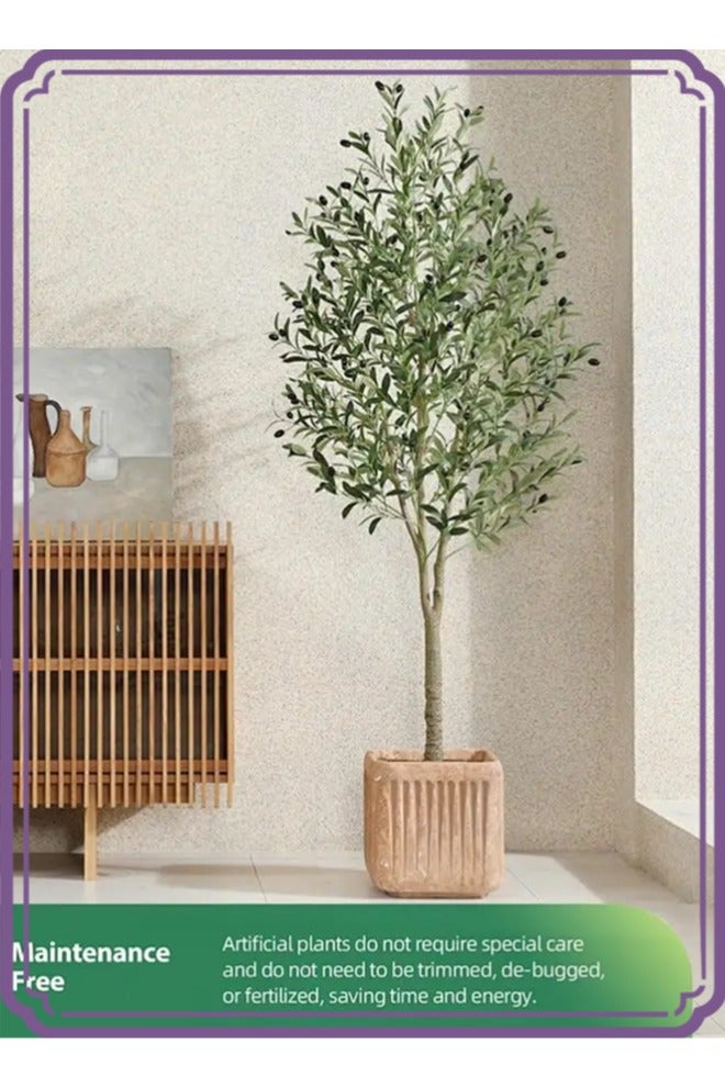 APEX 6 Feet Artificial Olive Tree Plant, Faux Topiary Silk Tree in Pot – Perfect for Indoor & Outdoor Decor, Home, Office, Garden, and Housewarming Gifts  - Image 1