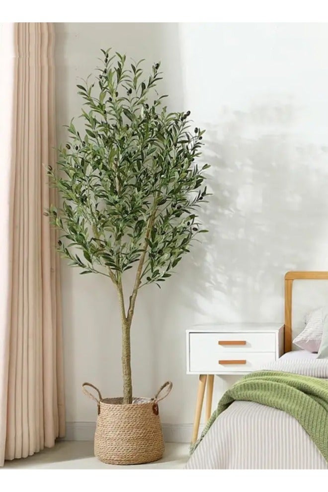 APEX 6/4 Feet Artificial Olive Tree Plant, Faux Topiary Silk Tree in Pot – Perfect for Indoor & Outdoor Decor, Home, Office, Garden, and Housewarming Gifts - Image 4