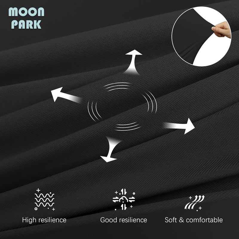 MOON PARK Pregnancy Pillows for Sleeping - U Shaped Full Body Maternity Pillow with Removable Cover - Support for Back, Legs, Belly, Hips - 57 Inch - Black - Cooling Cover - Image 5