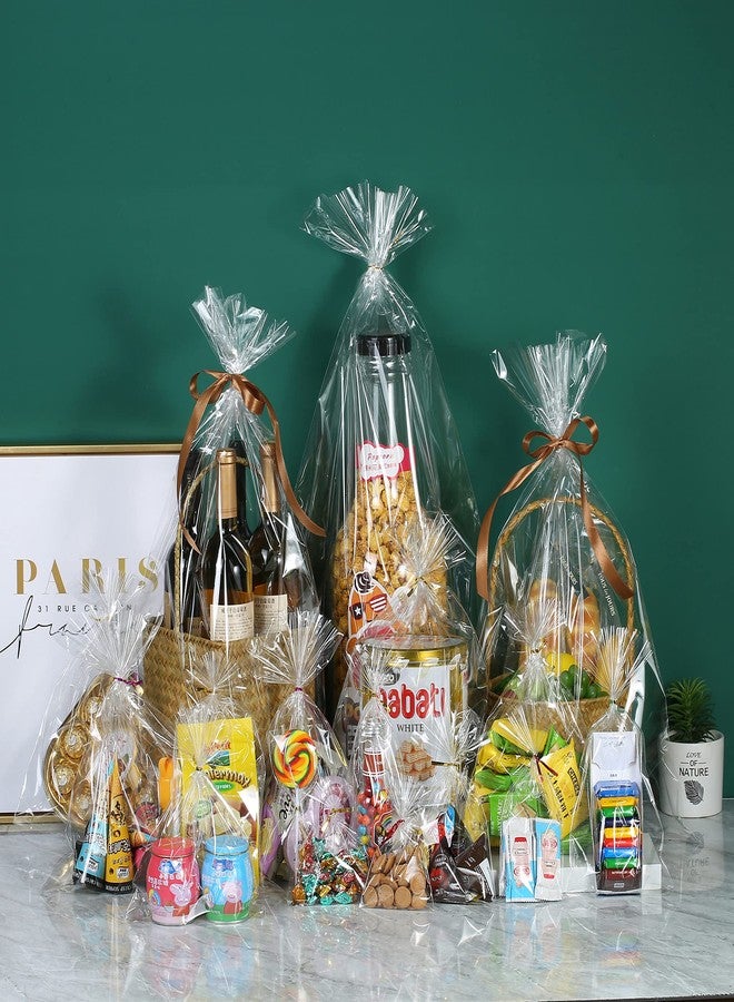 Macoota 200 Pcs 3" x 5" Small Clear Thick Cello Treat Bags Flat Cellophane Bags With 6 Colors Twist Ties Packaging Wrapping Cookies Candies Popcorn Gift Cellophane Bags - Image 4