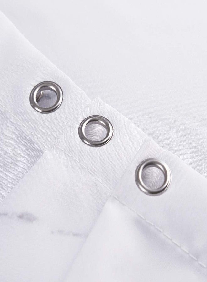 YOSTEV Marble Bathroom Shower Curtain,Grey and White Fabric Shower Curtain with Hooks,Unique 3D Printing,Decorative Bathroom Accessories,Water Proof,Reinforced Metal Grommets,Standard 72x72 Inches - Image 4