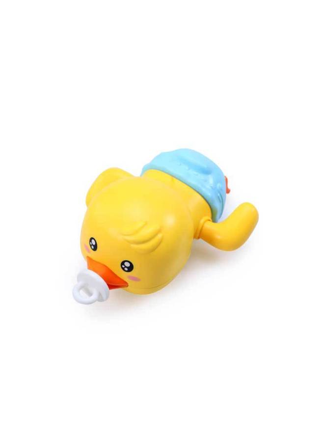 Children's Bathing Water-playing Duck Chain-winding Water-playing Duck Summer Baby Baby Bathroom Bath Swimming Toy-Specifications:Blue Pants Duck - Image 1