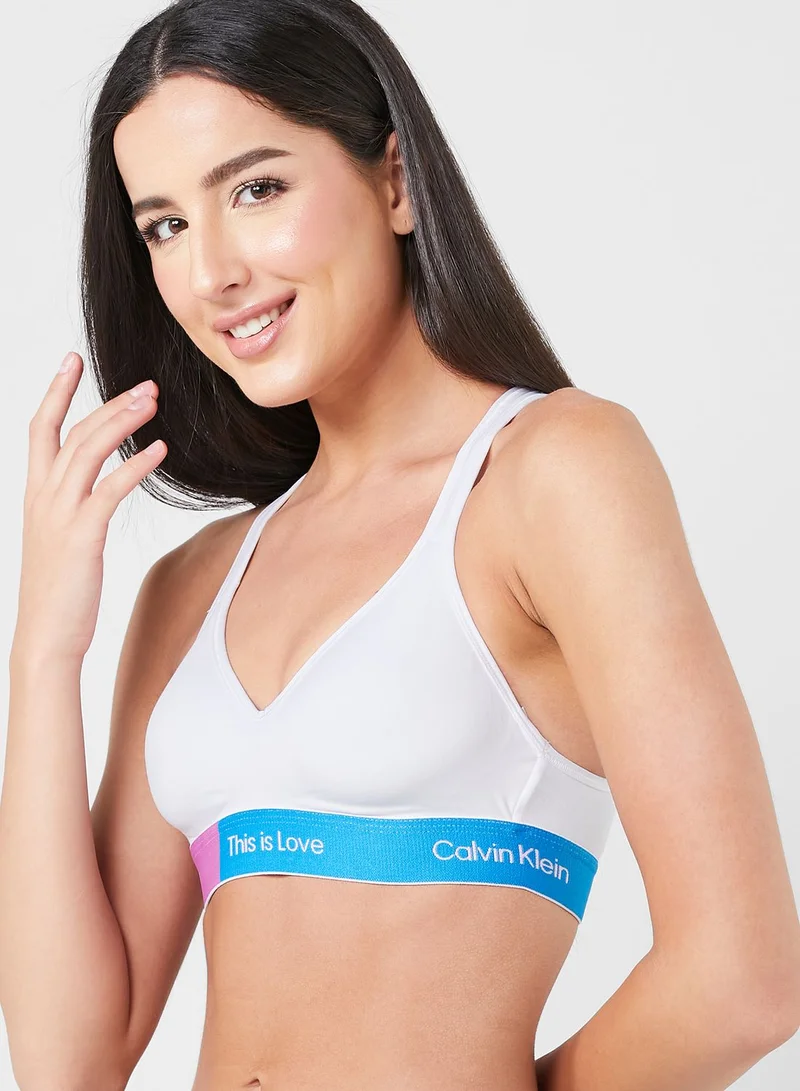 CALVIN KLEIN Logo Band Bikini Top