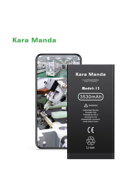 Replacenent  battery for iphone 13 3530 mah high -capacity Super Capacity 0-cycle brand new battery with long-lasting performance Free installation kit included