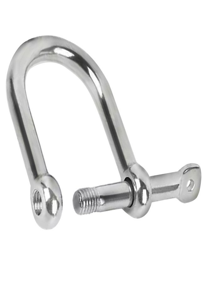Laorde Marine Grade 316 Stainless Steel Wide D Shackle, 1/2", 3/8", 5/16", 1/4", Clevis Anchor Shackle for Boat, Sailboat, Chain, Rigging Clasp (3/8 inch 2 Pack) - Image 2