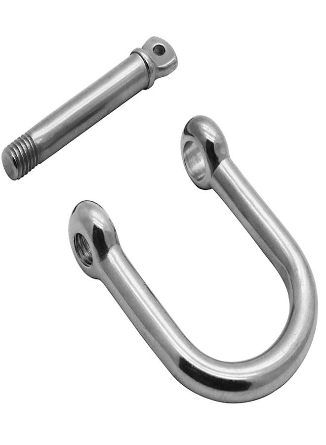 Laorde Marine Grade 316 Stainless Steel Wide D Shackle, 1/2", 3/8", 5/16", 1/4", Clevis Anchor Shackle for Boat, Sailboat, Chain, Rigging Clasp (3/8 inch 2 Pack) - Image 3
