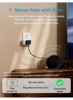 meross meross Matter Smart Plug, Energy Monitoring Smart Outlet, Wi-Fi Plug Work with Alexa, Apple HomeKit, Google with Schedule Timer, 15A/1800W, 100% Privacy Matter Smart Home, App & Voice Control 4 Pack  - Image 4